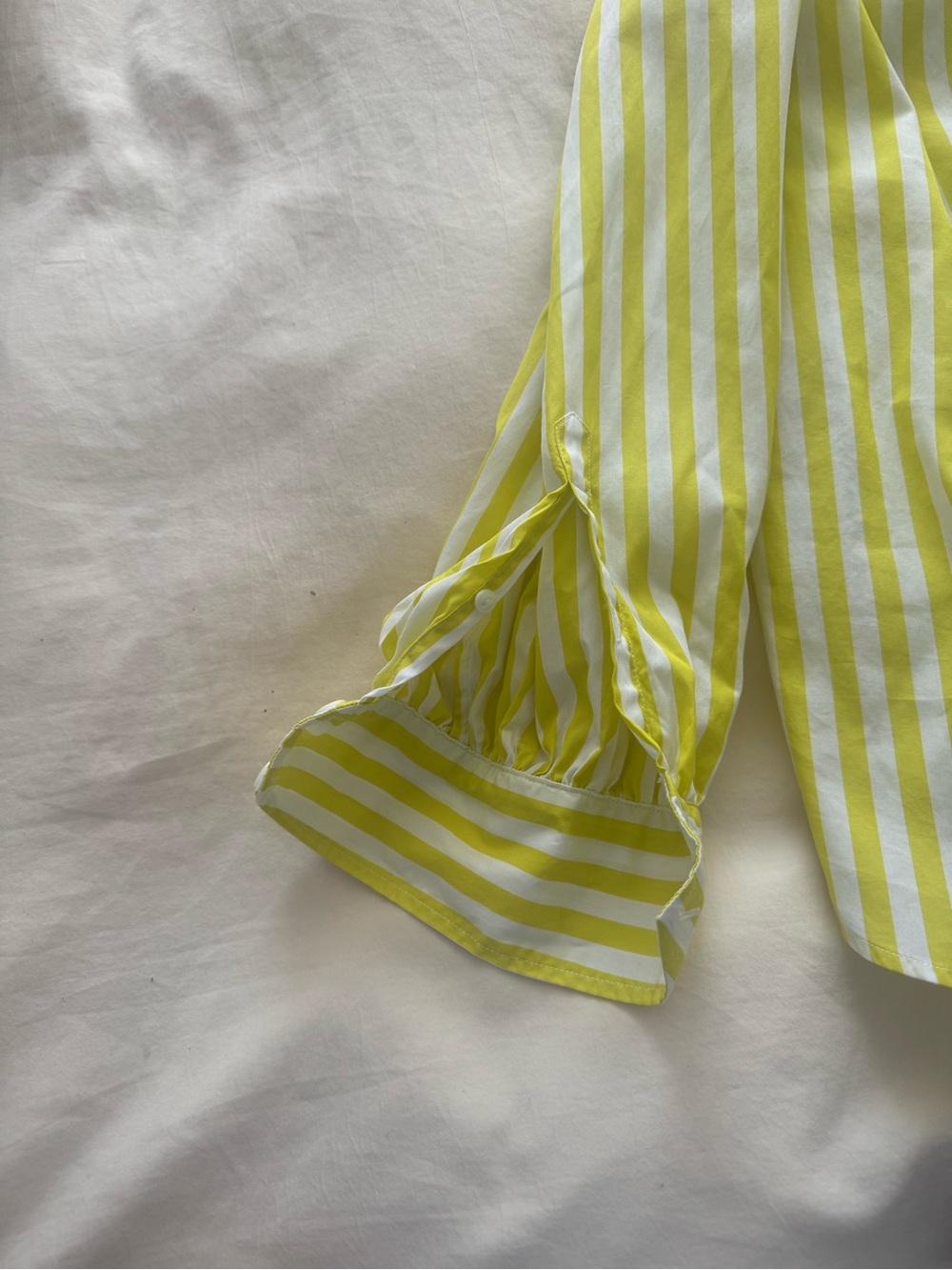 Rag and Bone yellow and white striped collar shirt. - Picture 4 of 8
